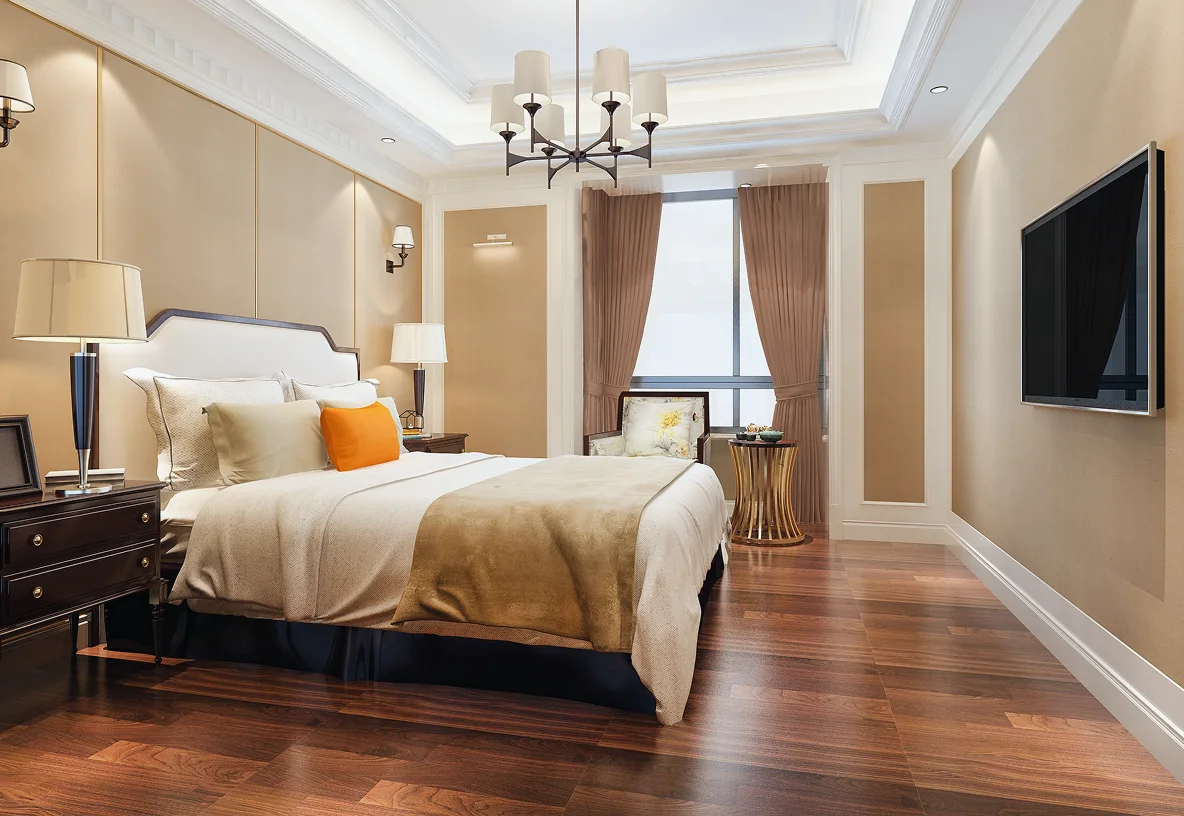 Modern bedroom interior for a 2.5 BHK home in Sarjapur Road